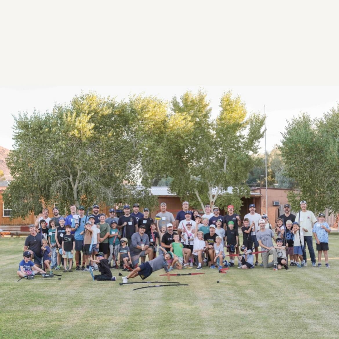 Dads and kids at the Rad Dad Dude Ranch